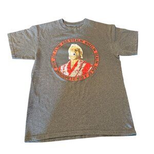 WWE Ric Flair T-Shirt M Gray Jet Flyin’ Kiss Stealin’ 2019 Wrestling Graphic Tee